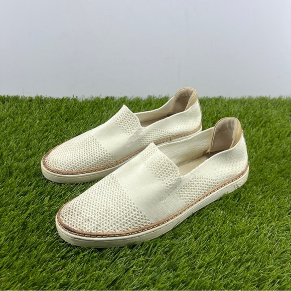 UGG Shoes Womens 8 Sammy Casual Comfort Slip On Chelsea Loafer White Fabric - Picture 4 of 9